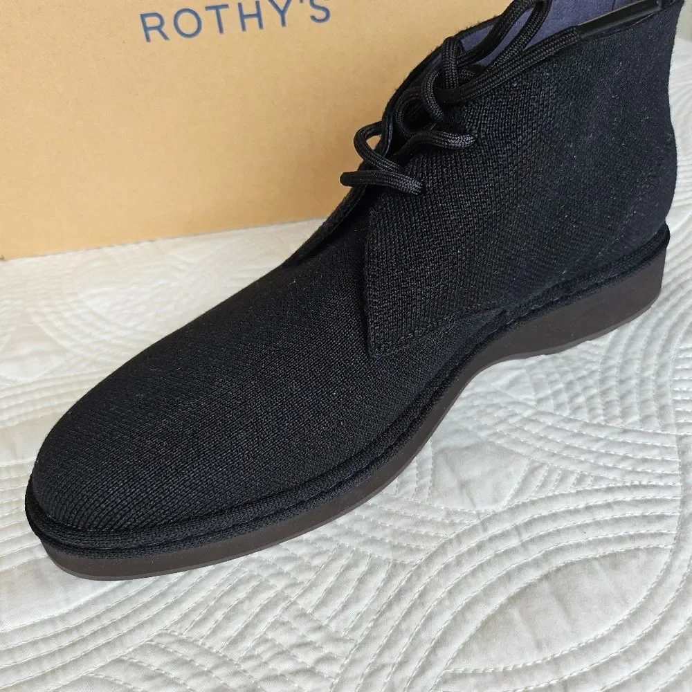 NIB Rothy's Chukka Boot Black Shoes 8.5